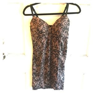 forever 21 Lingerie Lace Print Dress Built in Bra